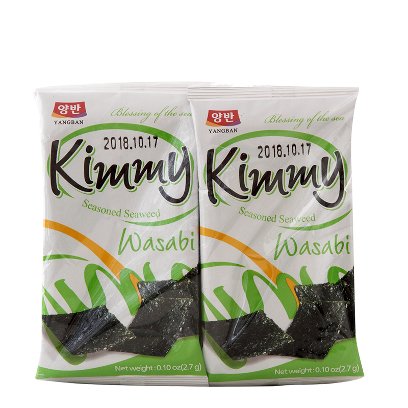 seasoned seaweed wasabi 8x2,7gr