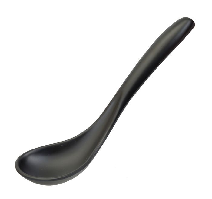 Melamine Zen soup spoon Black 18.5cm