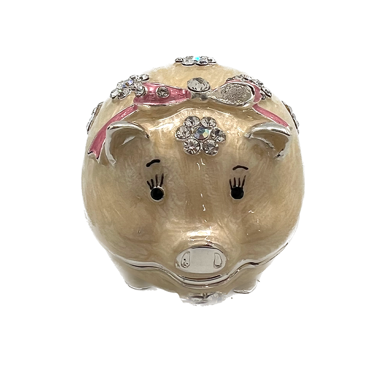 Piggy jewel case white (m)