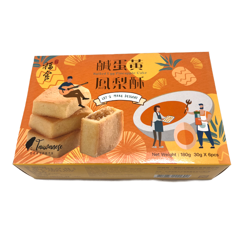salted egg pineapple cake 6x30gr