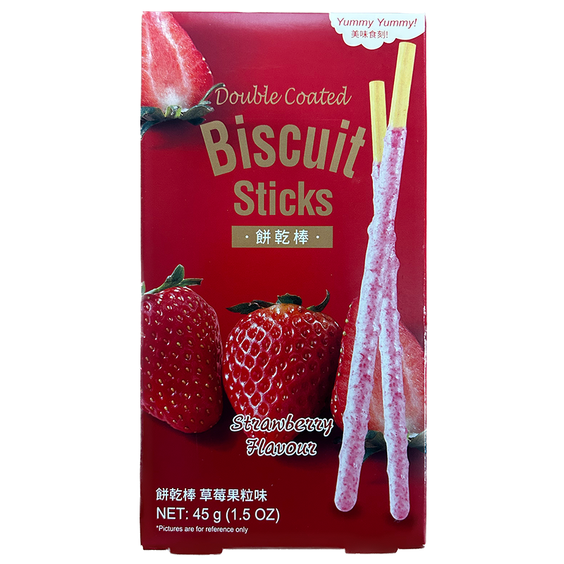 biscuit sticks double strawberry 45gr