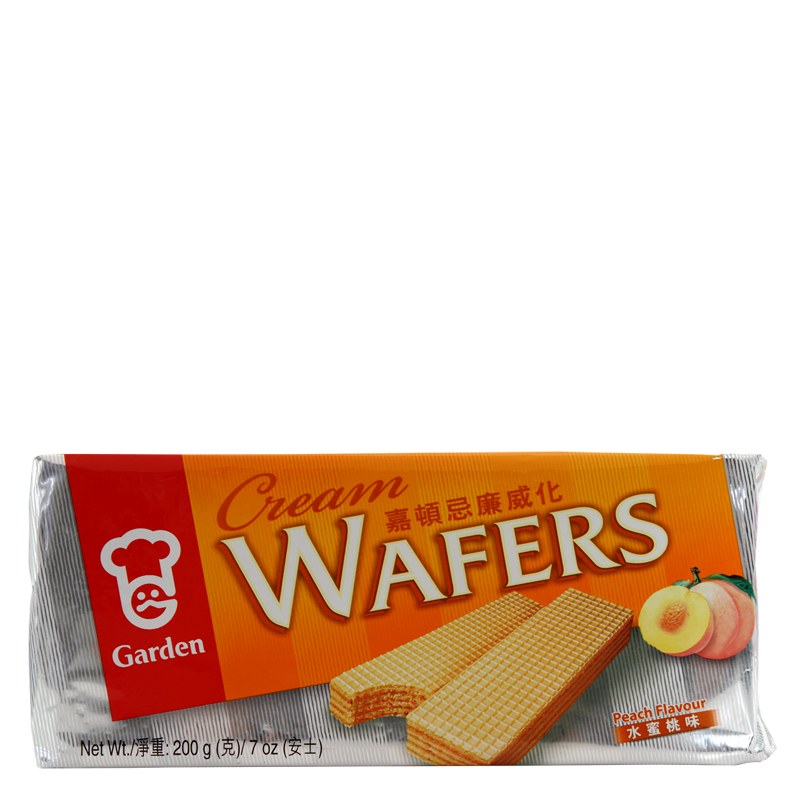 peach flavoured wafers 200gr