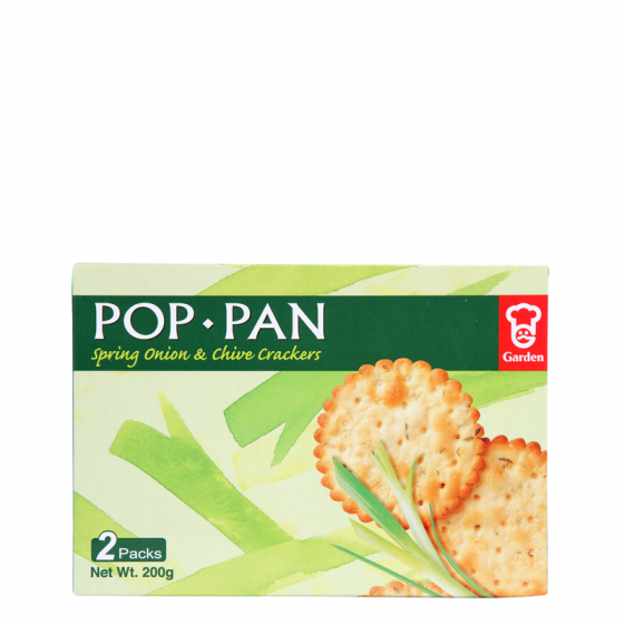 Pop pan crackers chives 225gr